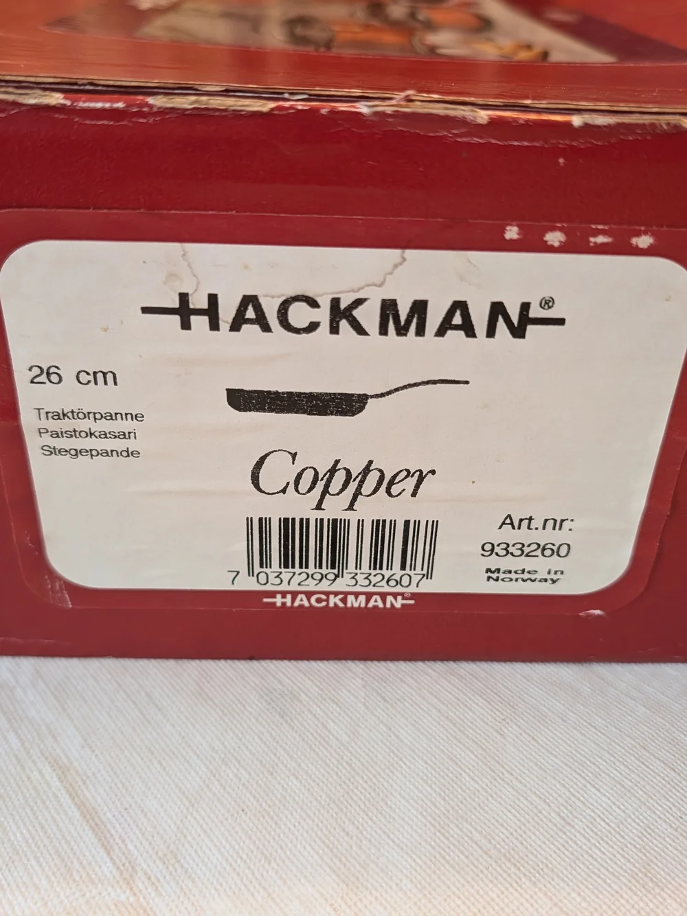 Hackman Copper Steel Frying Pan - Polished Sauté Pan, Brand New, Vintage, Rare